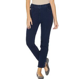 Quacker Factory DreamJeannes Pull-On Short Ankle Pants with Grommets  16275